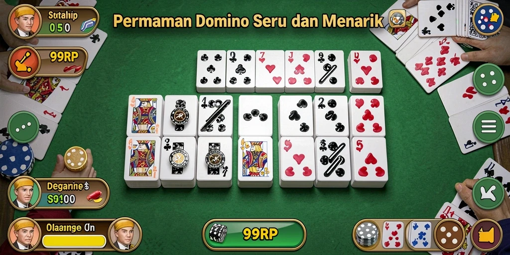 Gameplay seru dan kompetitif dalam 99RP, permainan Domino favorit.