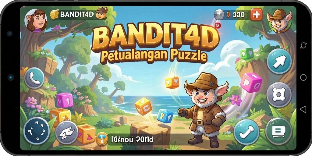 Menampilkan gameplay BANDIT4D dengan berbagai teka-teki yang menantang.