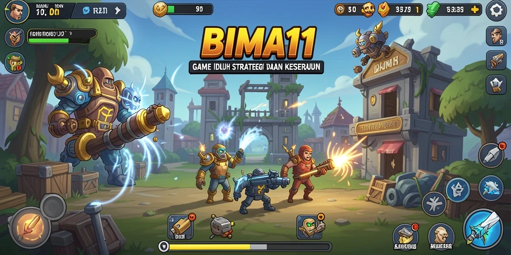 Screenshot gameplay BIMA11 menunjukkan aksi santai dan strategi yang menarik.