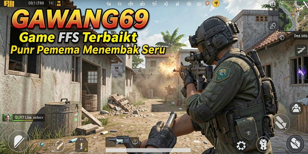 Screenshot GAWANG69 dengan aksi tembakan seru di arena pertempuran.