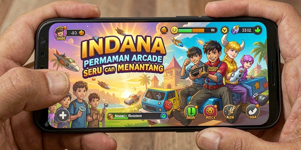 Tangkapan layar gameplay INDAAA dengan tantangan seru.