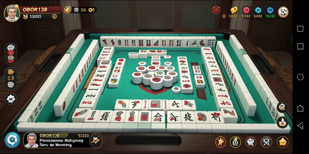 Tangkapan layar OBOR138 menampilkan gameplay Mahjong yang seru dan menantang.