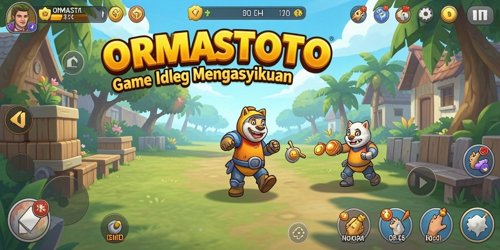 Screenshot gameplay ORMASTOTO yang menampilkan suasana Idle yang menarik.