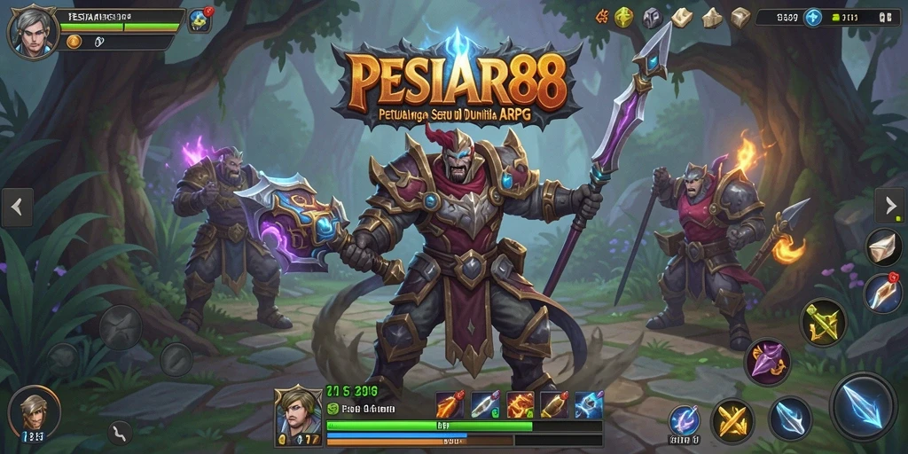 Tangkapan layar PESIAR88 menampilkan pertarungan seru dengan efek visual yang dramatis.