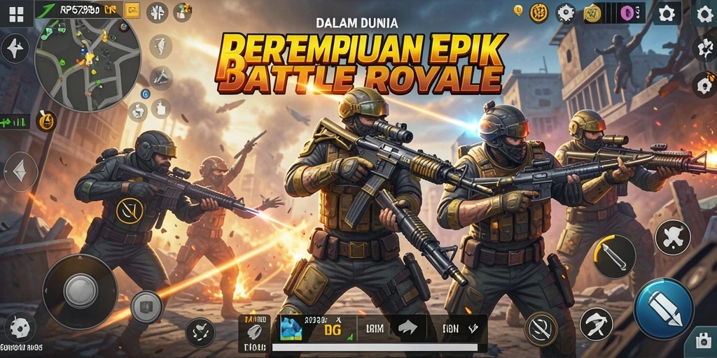 Gameplay seru dan mendebarkan dalam RP6789 Battle Royale.