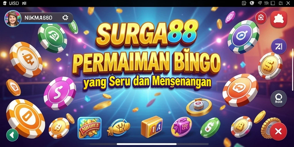 Screenshot gameplay SURGA88 menampilkan suasana Bingo yang seru.