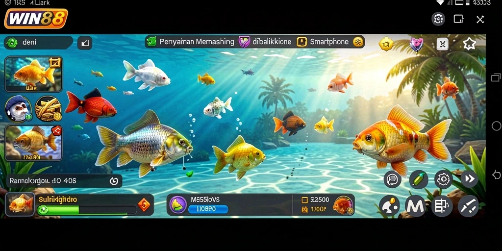 Tampilan gameplay WIN88 yang menarik dan penuh aksi memancing.